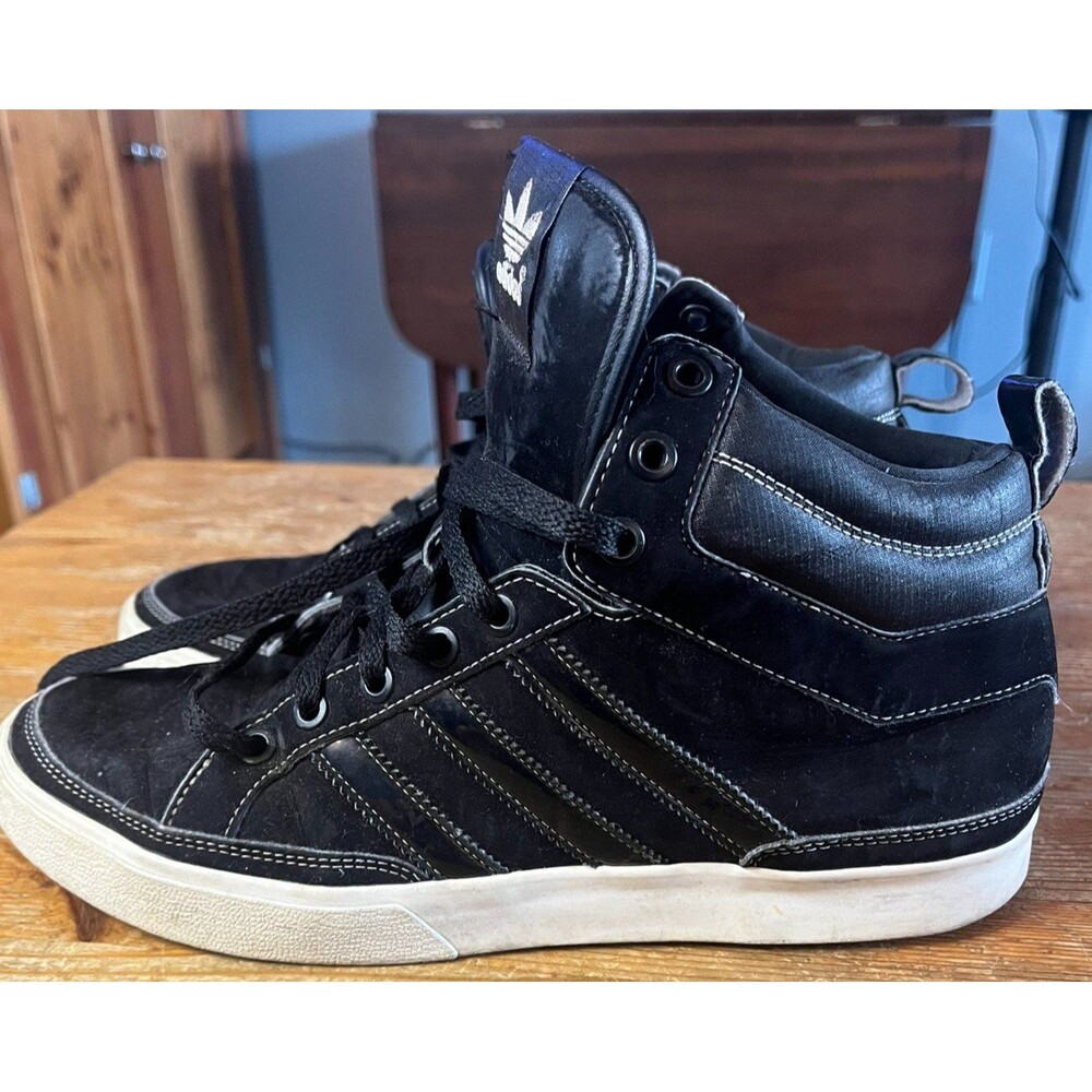 Adidas NEO Hoops Mid Men's 8.5 Black White High Top Lifestyle Sneakers